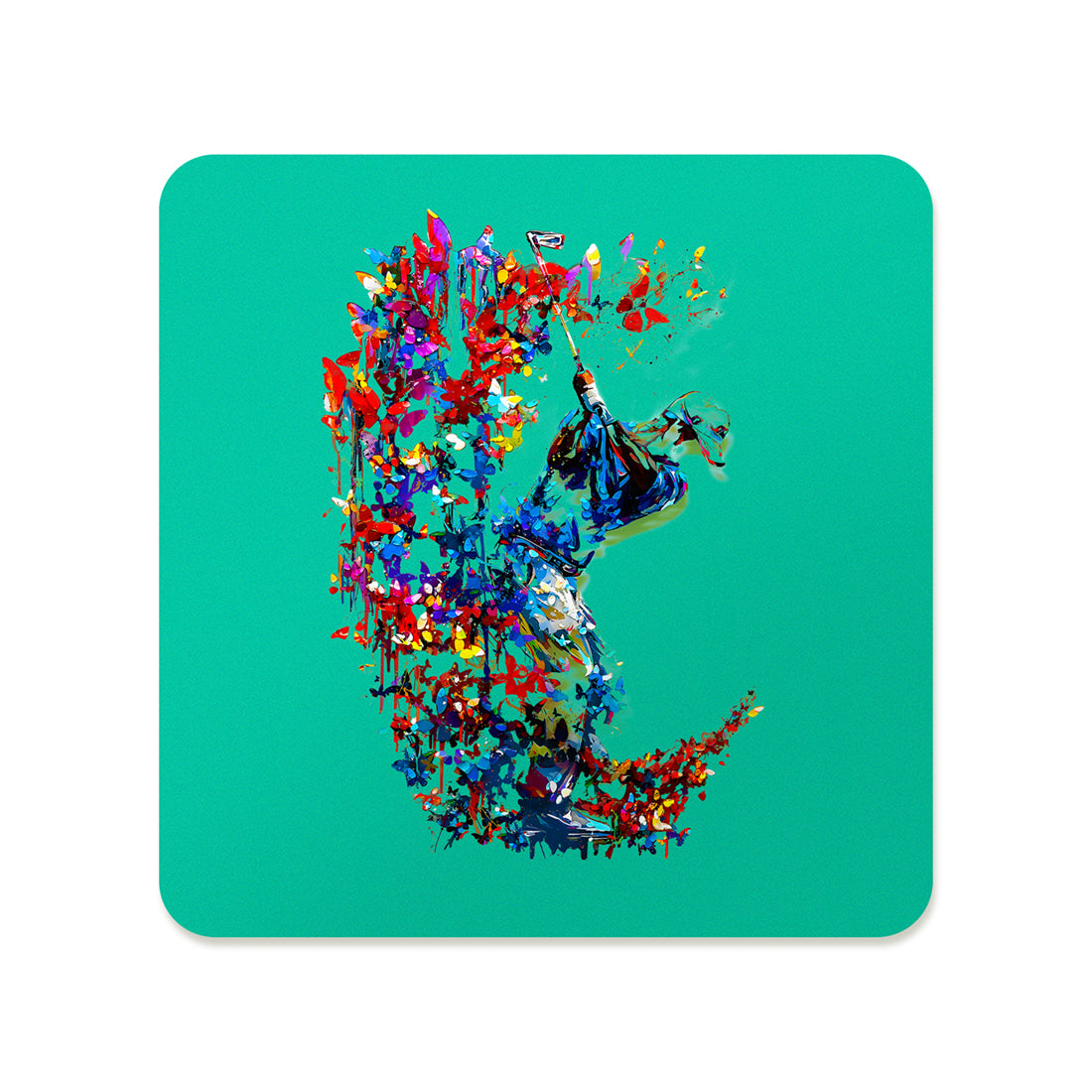 Floral Coaster - Golfer