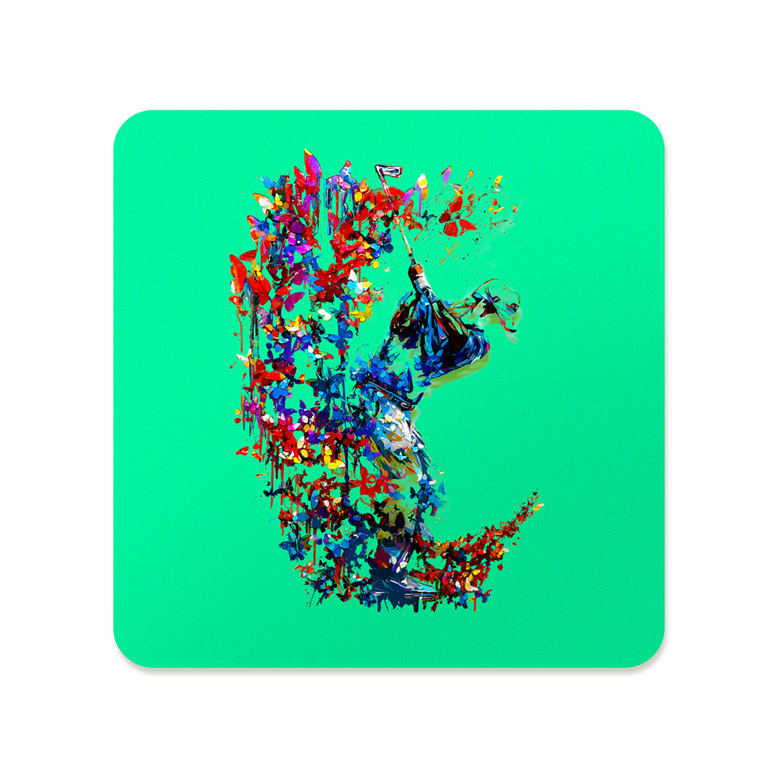 Floral Coaster - Golfer